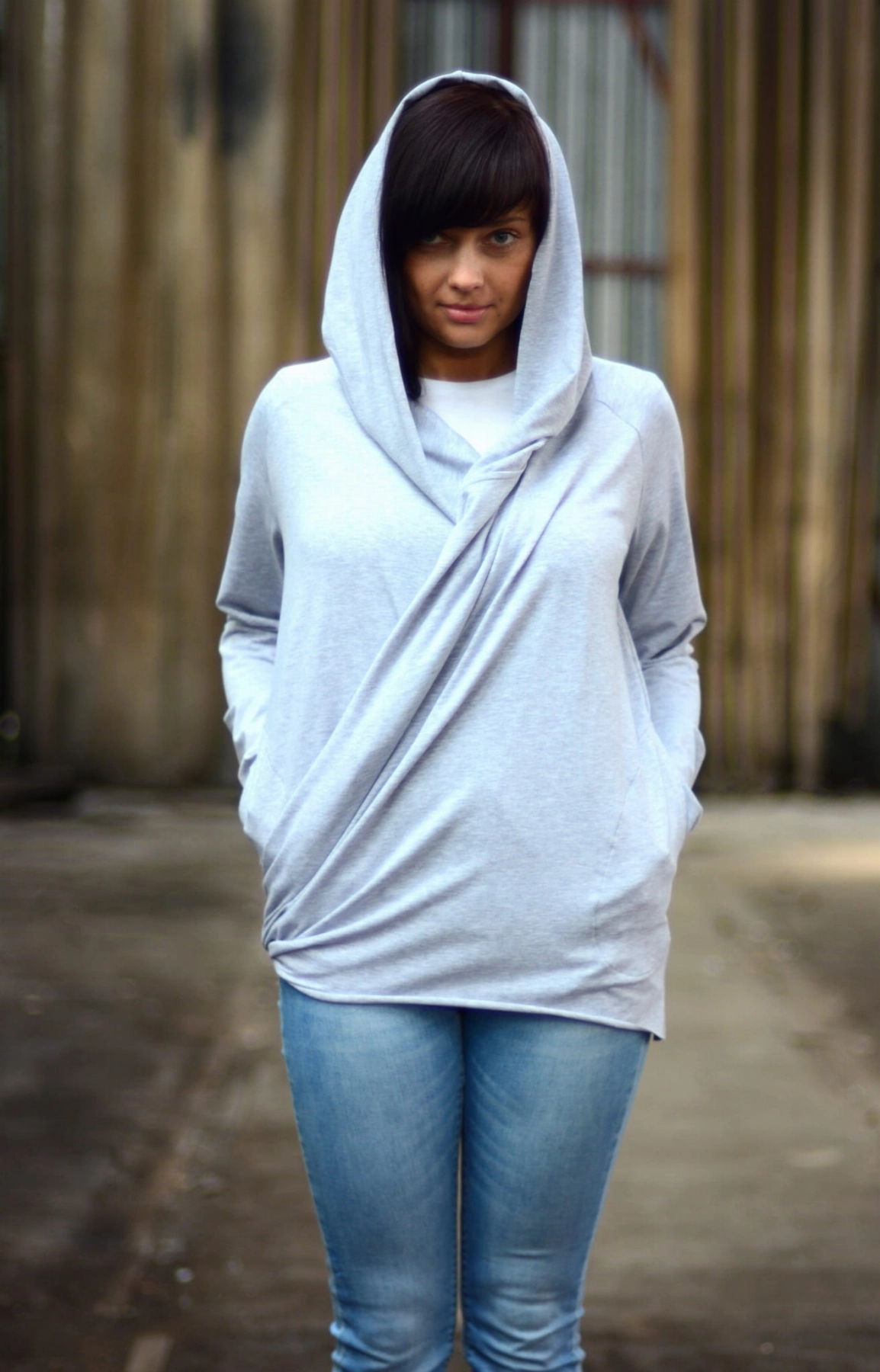 BLUZA FIO FRAK CIENKI-JASNOSZARY