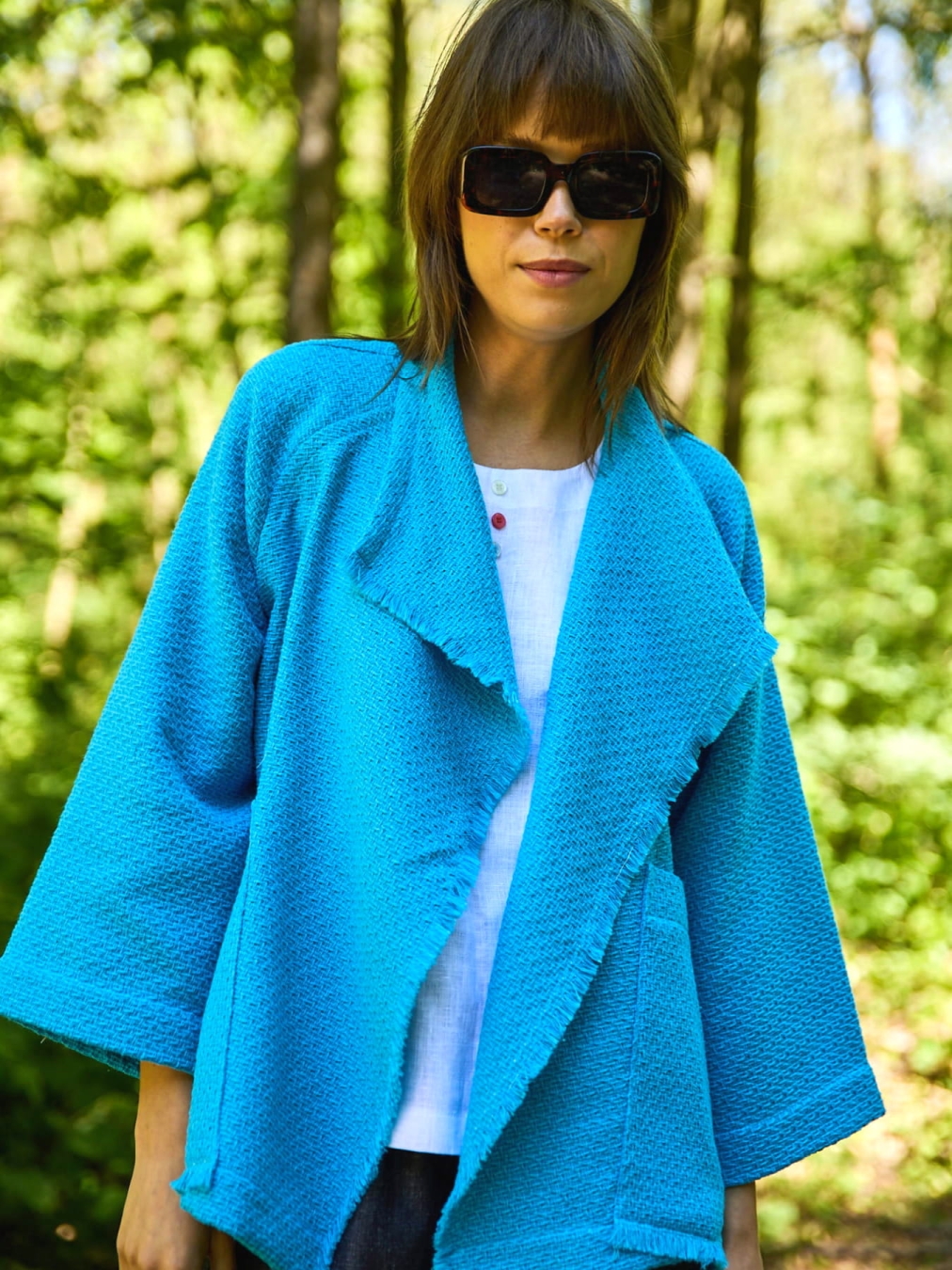 Bawełniane Kimono "Mykonos" Blue