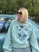BLUZA BLOOM MINT – miętowa bluza oversize z autorskim kwiatowym nadrukiem