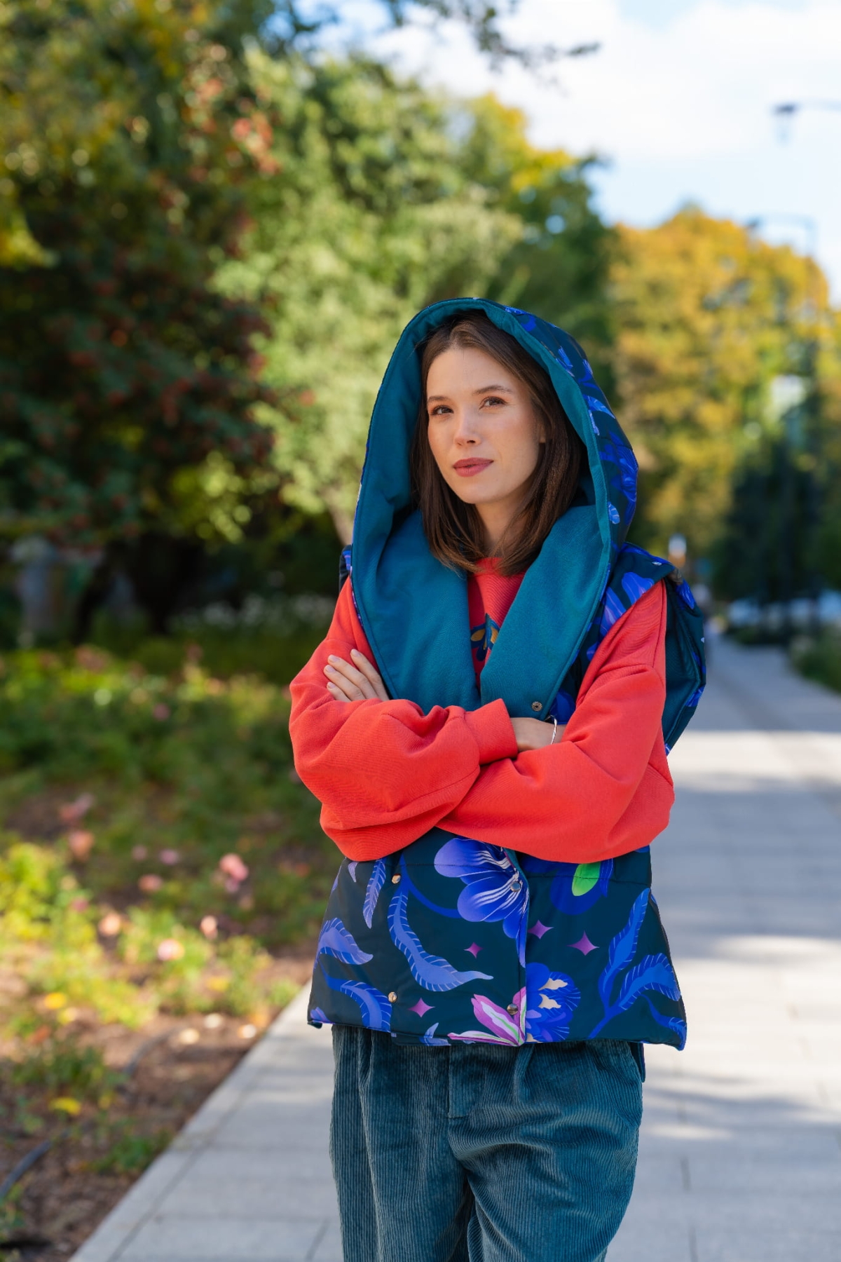 KAMIZELKA KRÓTKA BAJKOWY OGRÓD