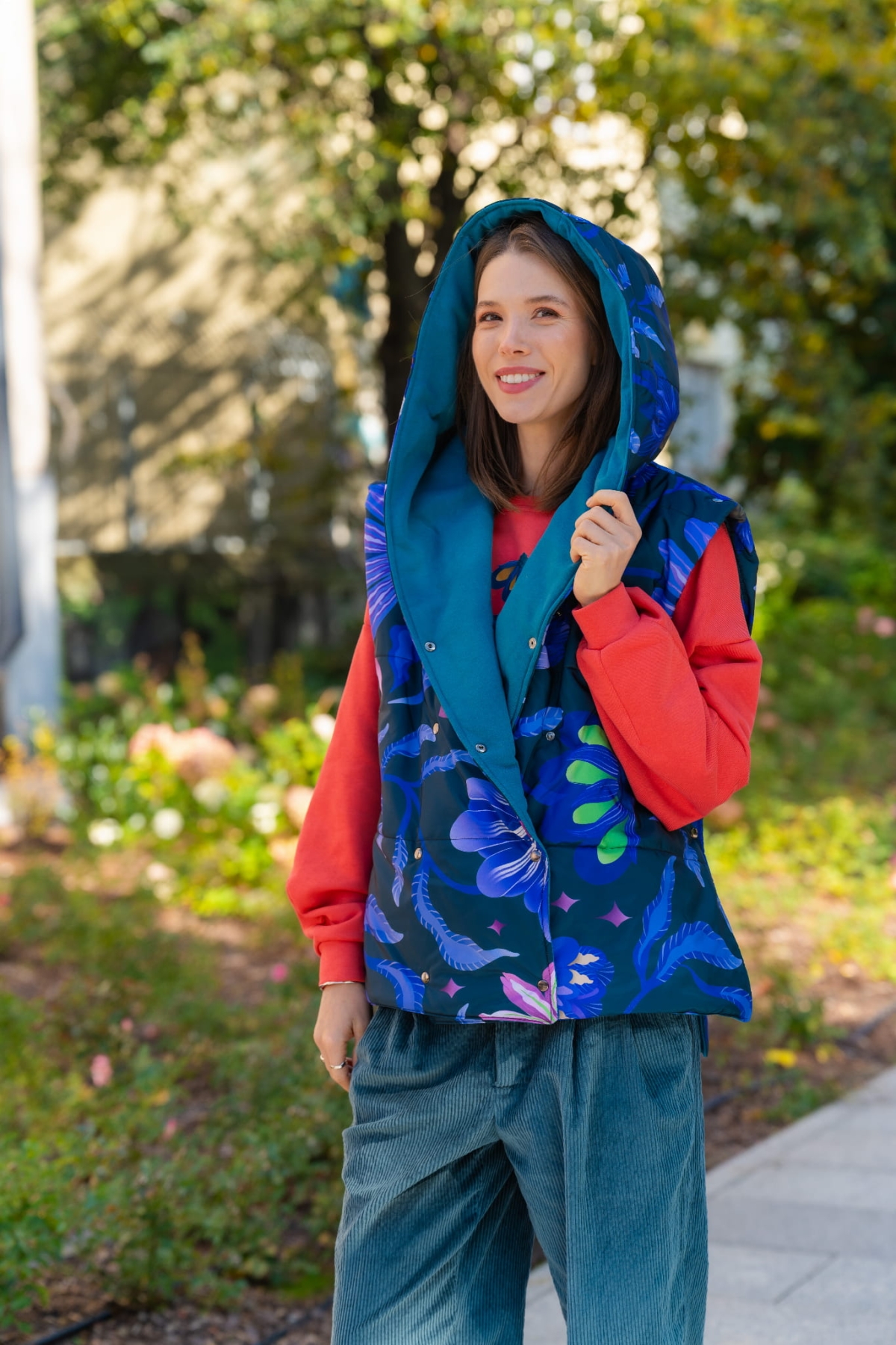 KAMIZELKA KRÓTKA BAJKOWY OGRÓDg