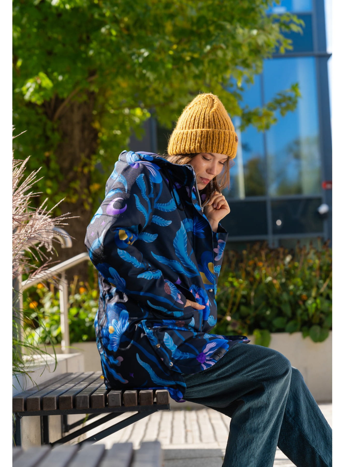 KURTKA OCIEPLANA BLUE GARDEN