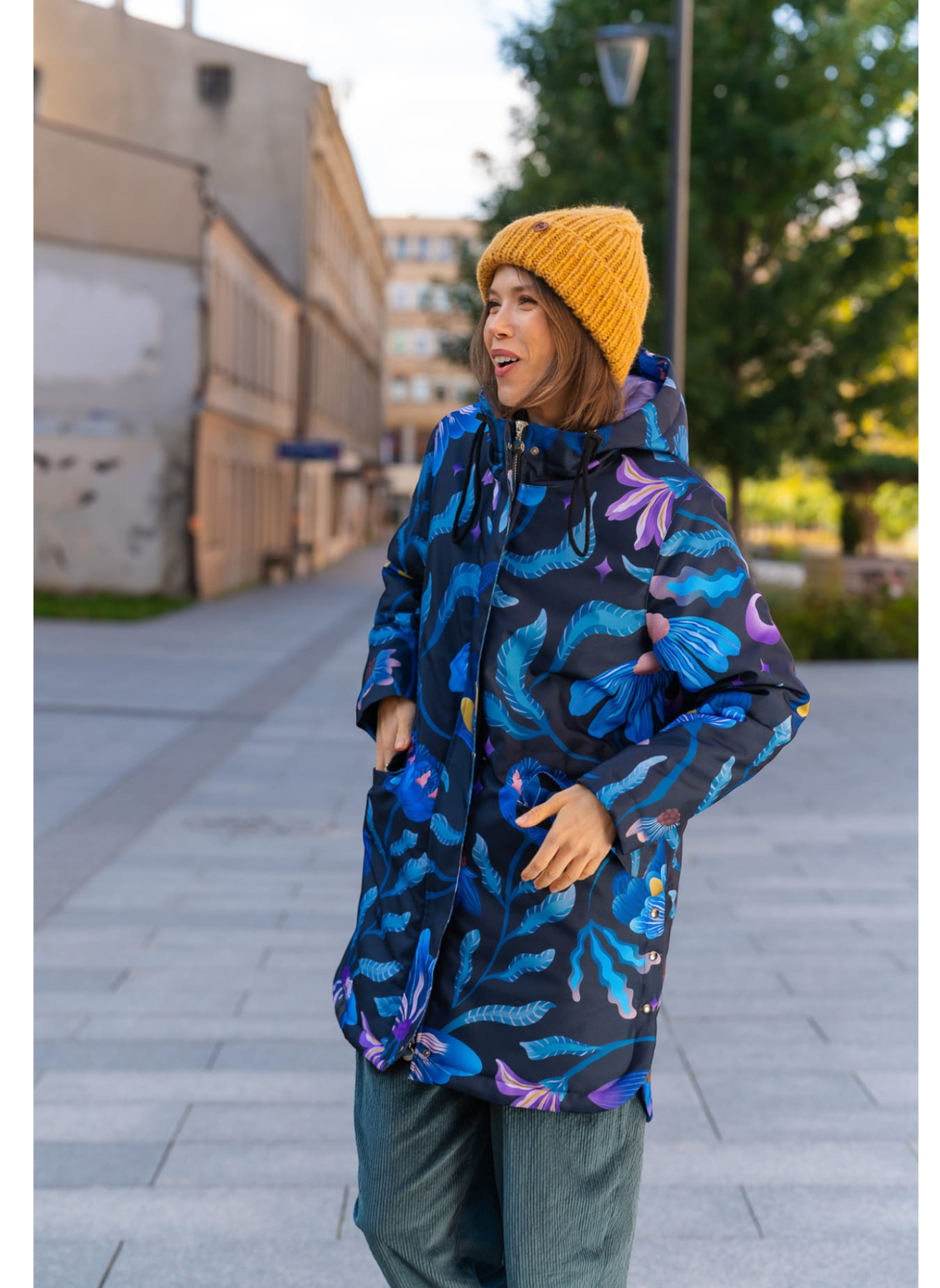 KURTKA OCIEPLANA BLUE GARDEN