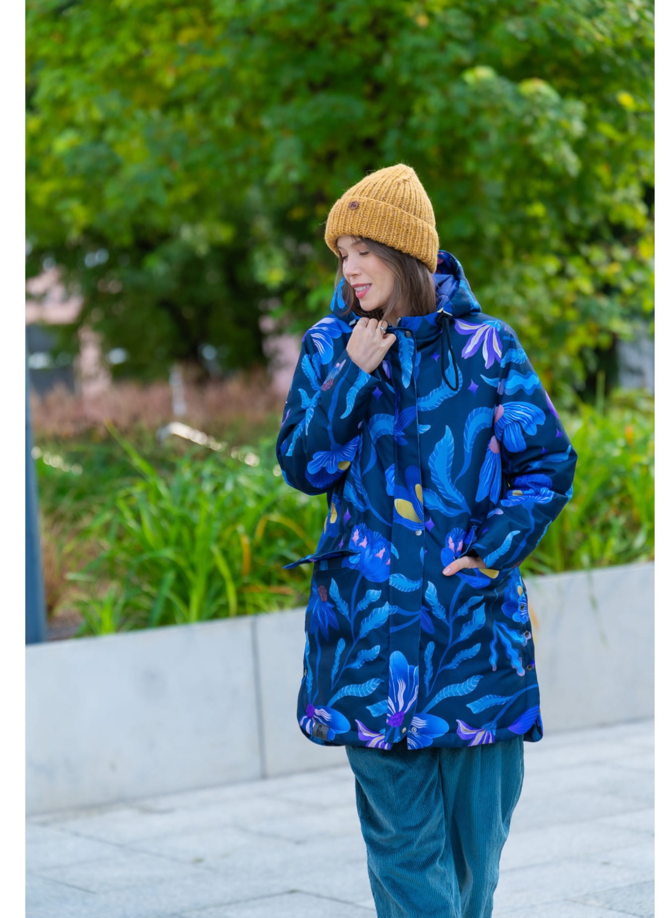 KURTKA OCIEPLANA BLUE GARDEN