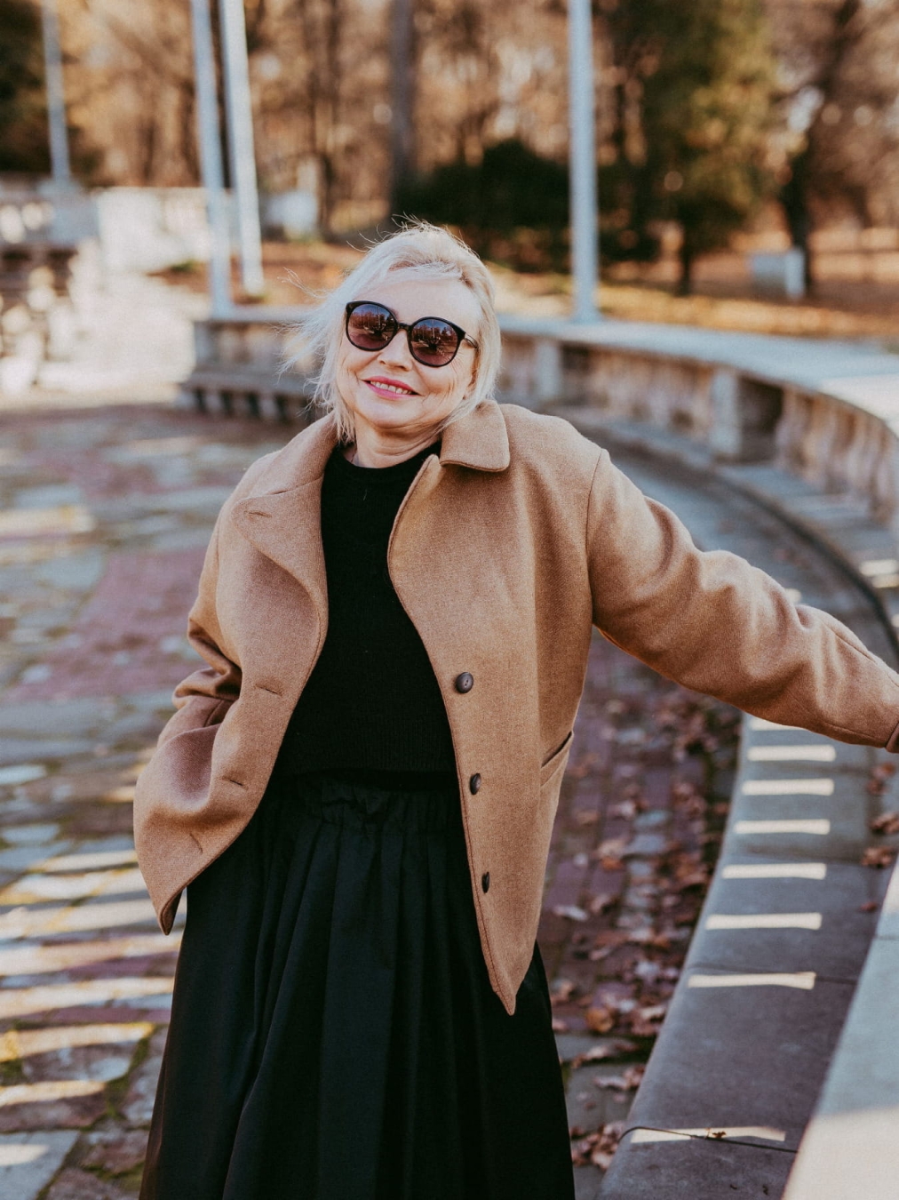 Kurtka wełniana TINITA -Camello