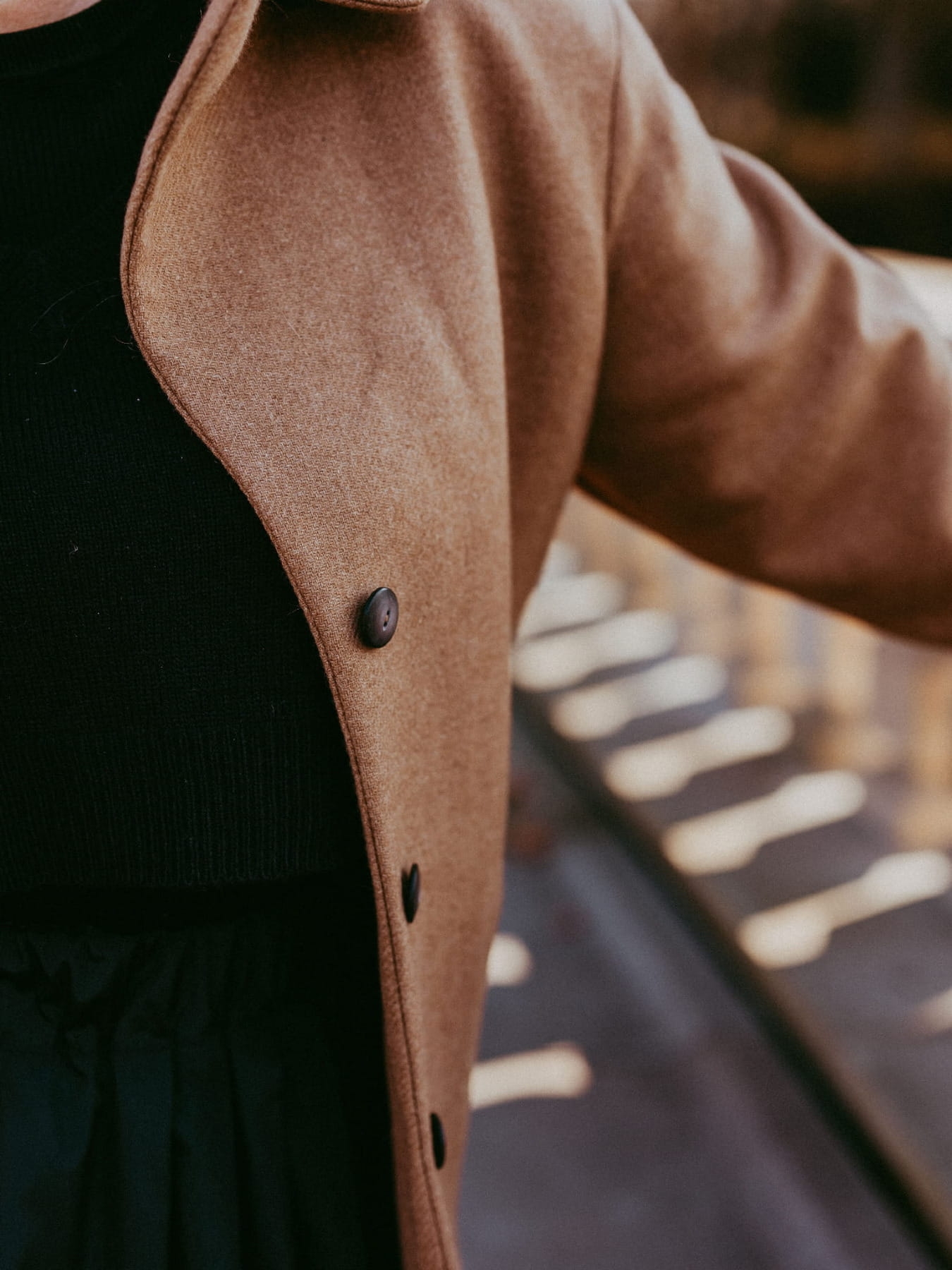 Kurtka wełniana TINITA -Camello