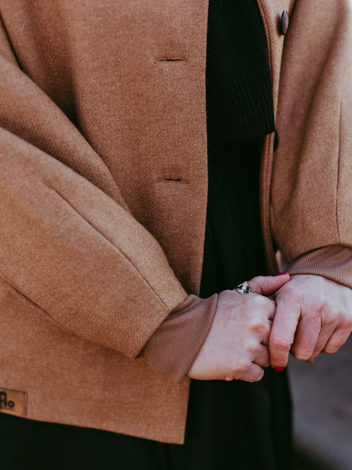 Kurtka wełniana TINITA -Camello