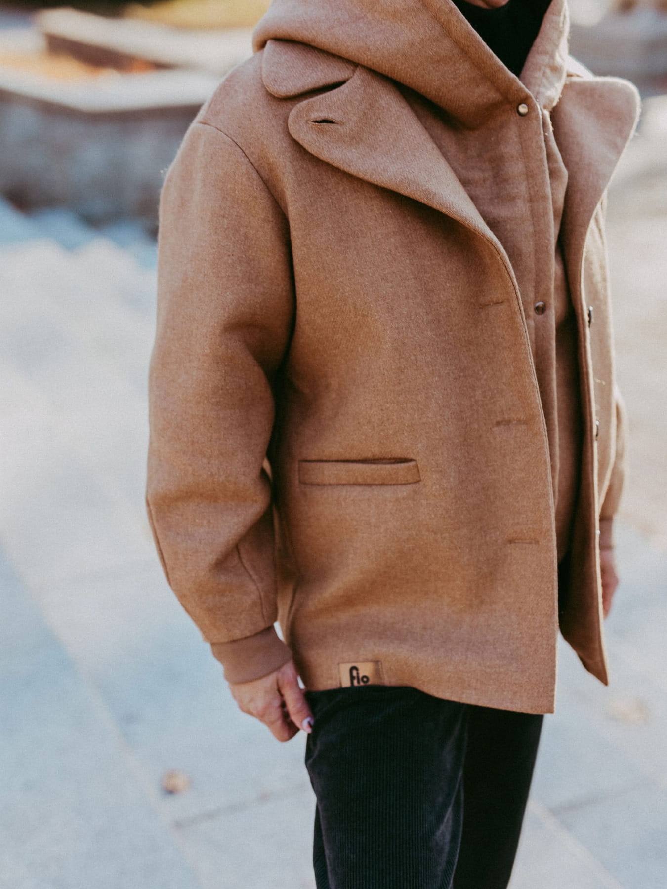 Kurtka wełniana TINITA -Camello