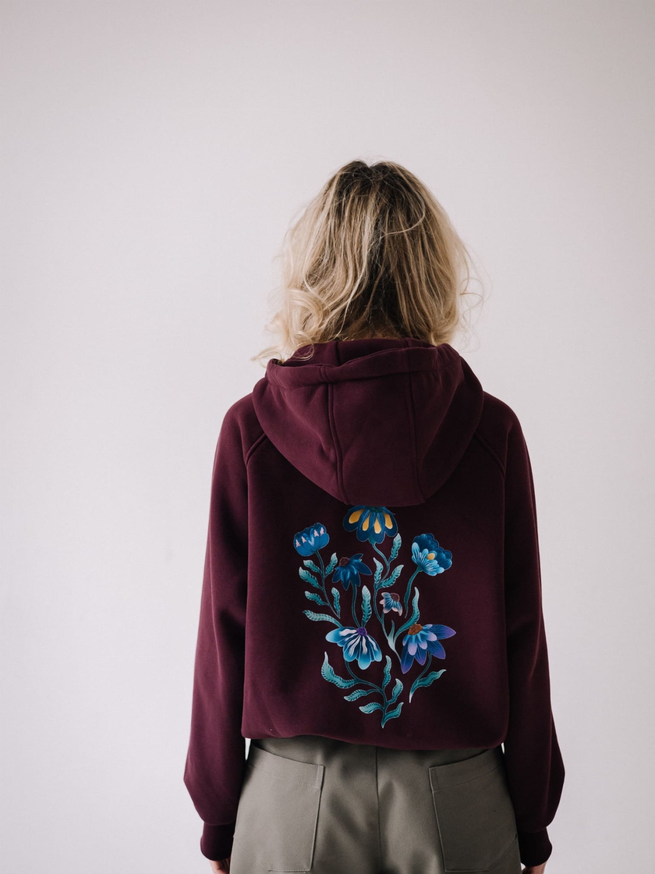 BLUZA BORDEAUX FLORA HOODIE