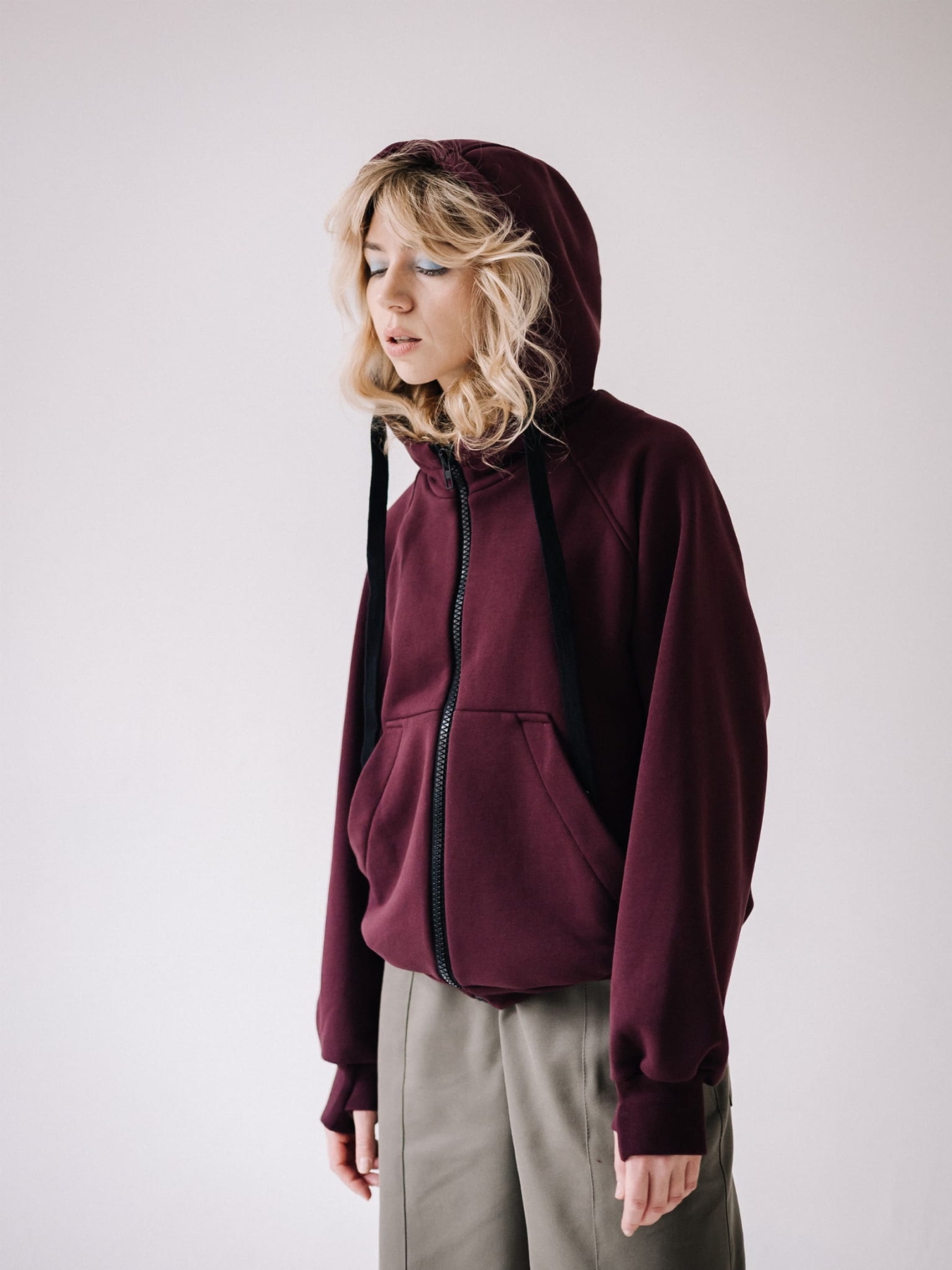 BLUZA BORDEAUX FLORA HOODIE