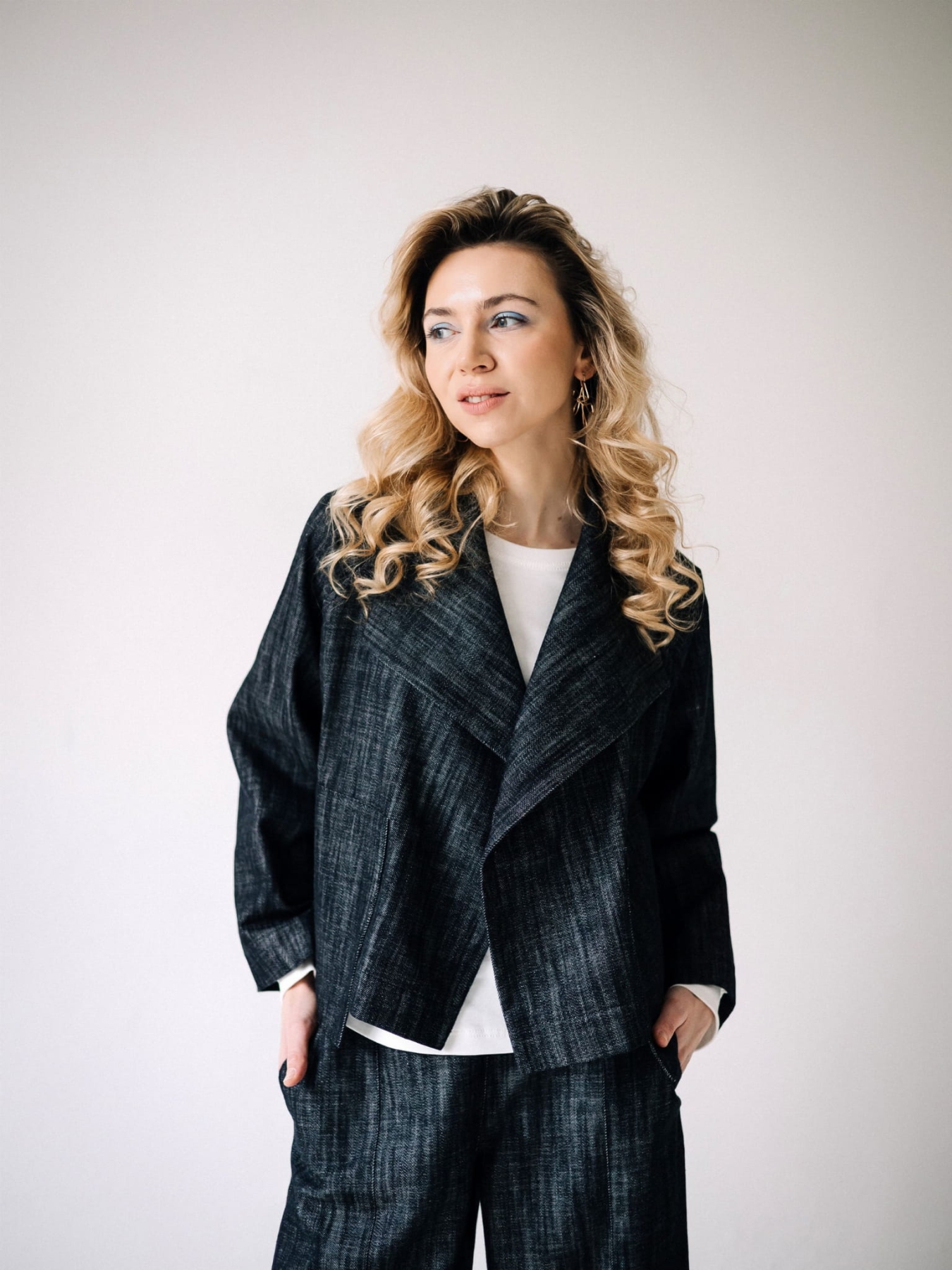 KIMONO — BLACK DENIM