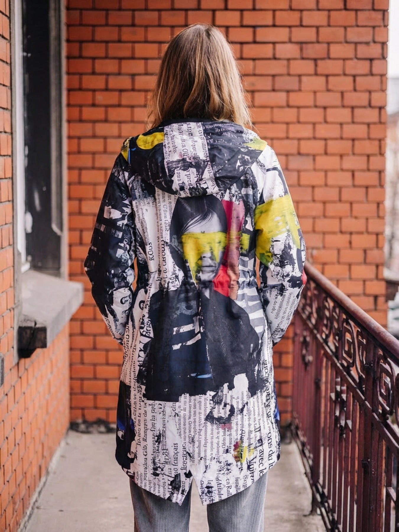 KURTKA ZIMOWA COLLAGE-wizualizacja AI, ujęcie full body