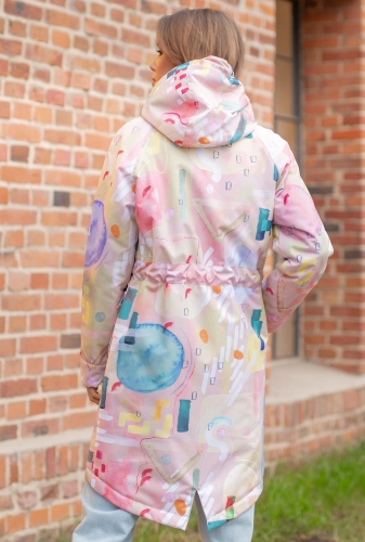 Kurtka parka zimowa - pastel
