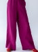 Lniane spodnie Natural Elegance w intensywnym różowym kolorze, szerokie nogawki i elastyczny pas Pracownia FIO