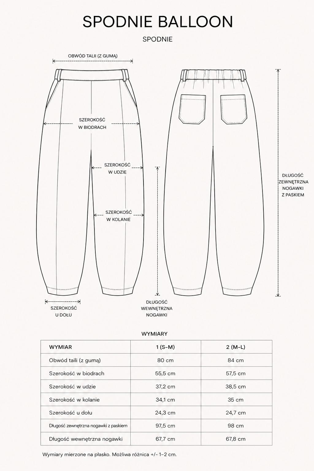 Spodnie jeansowe balloon LÍVIA Denim z ciemnego denimu i zwężaną nogawką Pracownia FIO