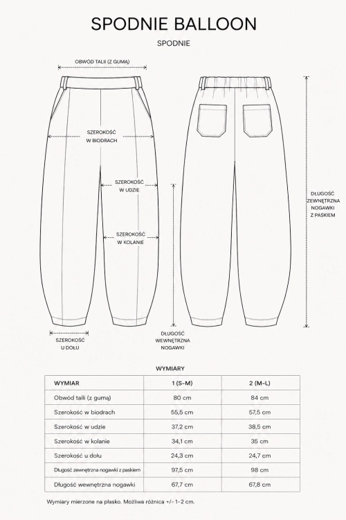 Spodnie jeansowe balloon LÍVIA Denim z ciemnego denimu i zwężaną nogawką Pracownia FIO