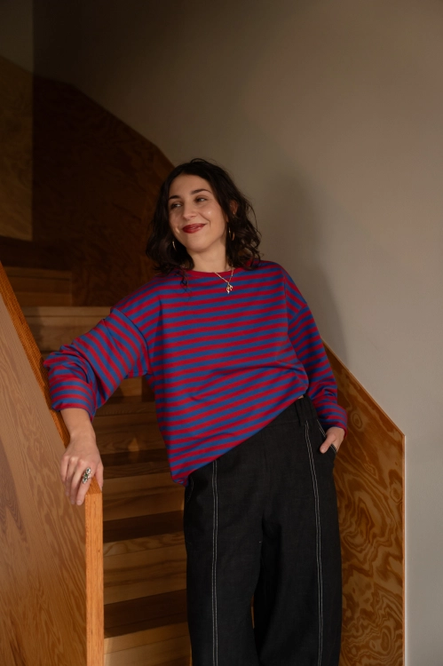 BLUZKA VIDA STRIPE bawełniana oversize Pracownia FIO