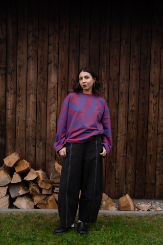 BLUZKA VIDA STRIPE bawełniana oversize Pracownia FIO