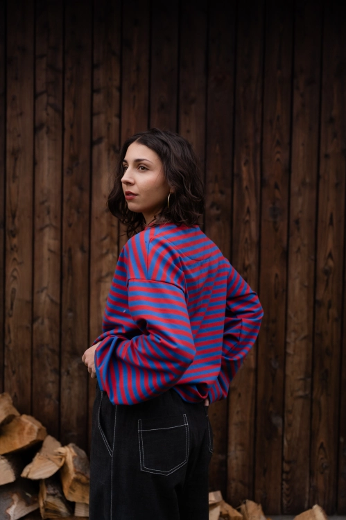 BLUZKA VIDA STRIPE bawełniana oversize Pracownia FIO