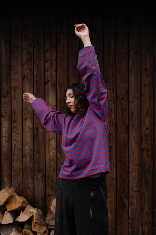 BLUZKA VIDA STRIPE bawełniana oversize Pracownia FIO