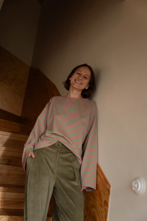 BLUZKA VIDA vanilla bawełniana oversize Pracownia FIO