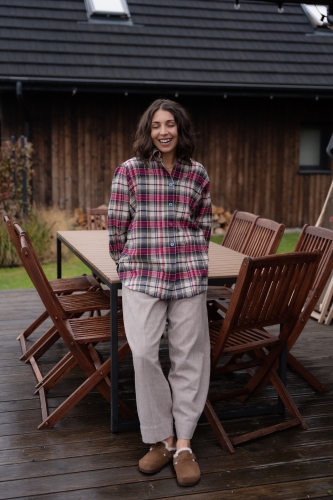 KOSZULA RED TARTAN bawełniana oversize Pracownia FIO