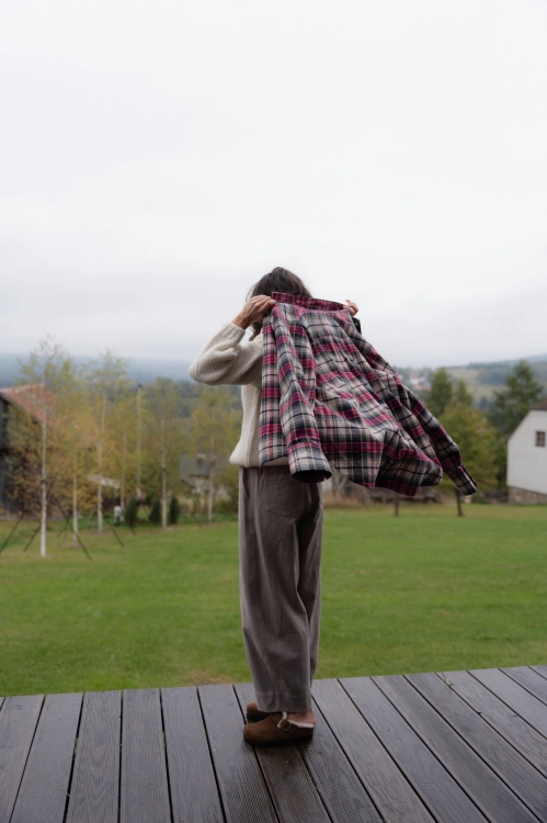 KOSZULA RED TARTAN bawełniana oversize Pracownia FIO