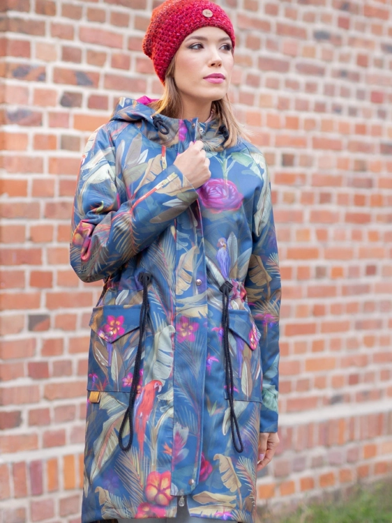 Kurtka parka zimowa - papugi