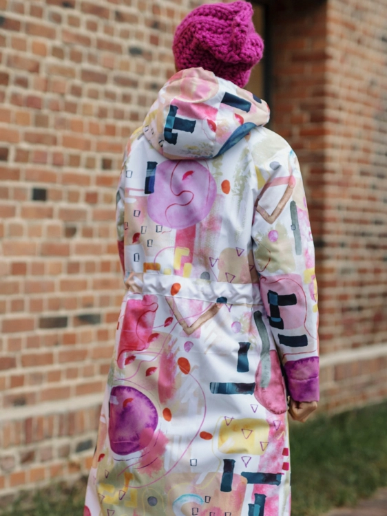 KURTKA GEOMETRY WHITE