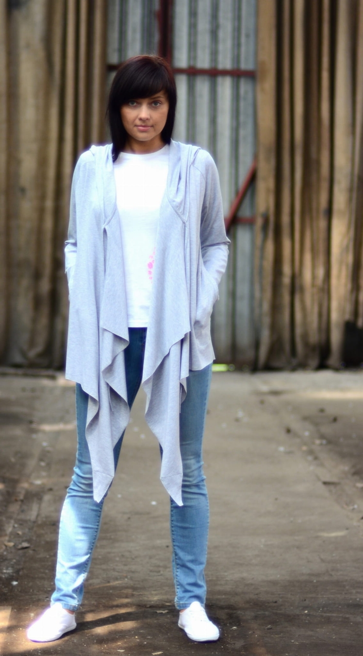 BLUZA FIO FRAK CIENKI-JASNOSZARY