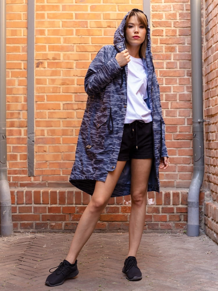 Kurtka wodoodporna FIO Parka - MORO BLUE