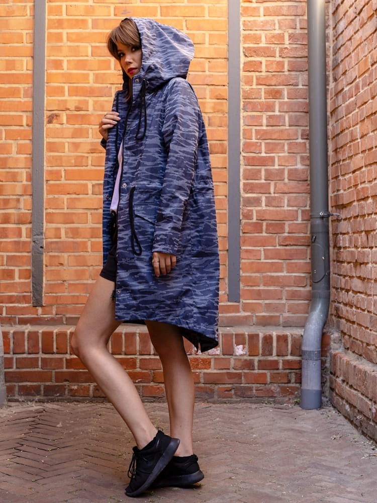 Kurtka wodoodporna FIO Parka - MORO BLUE