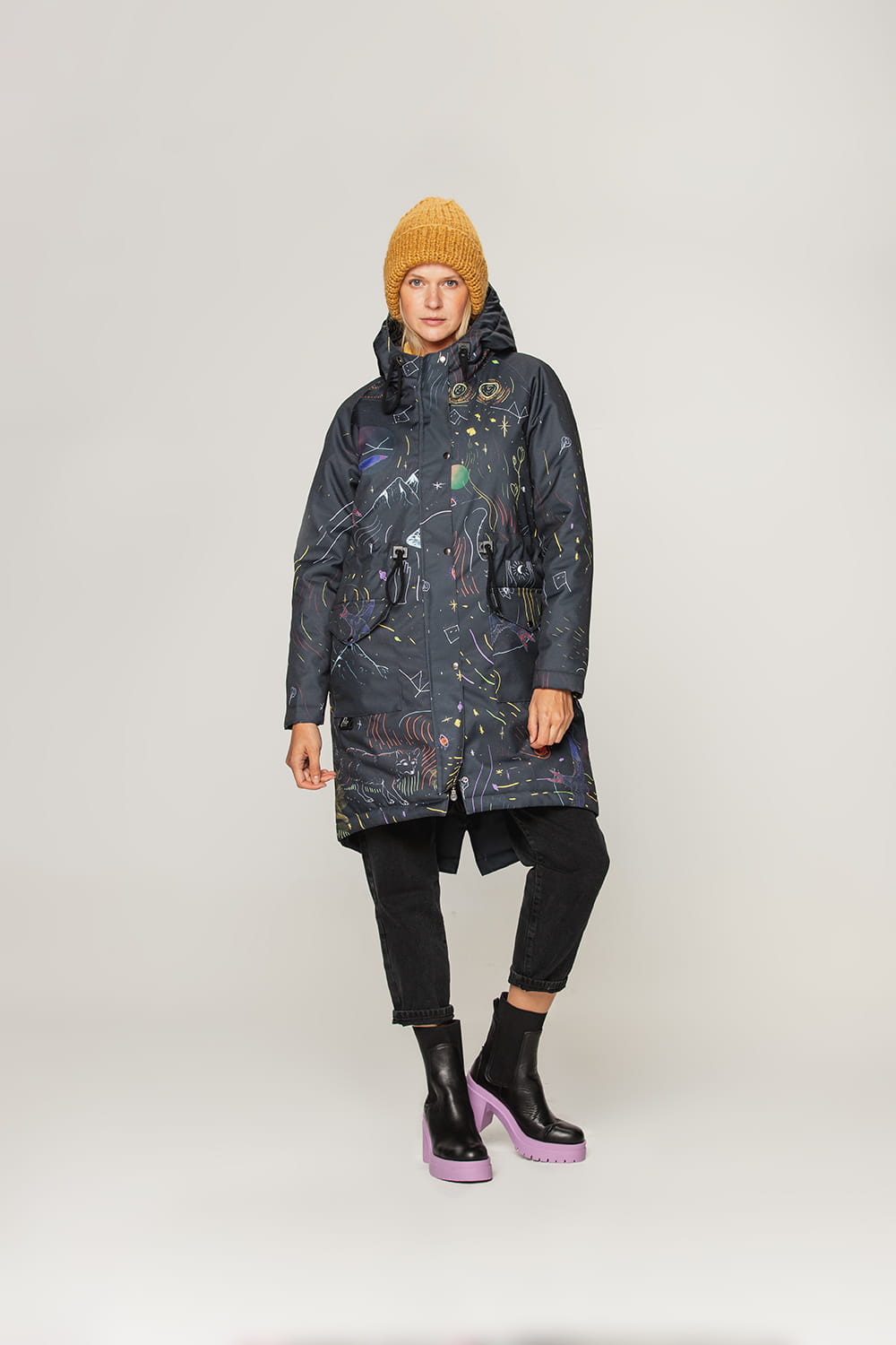 Kurtka parka zimowa - Galaxy