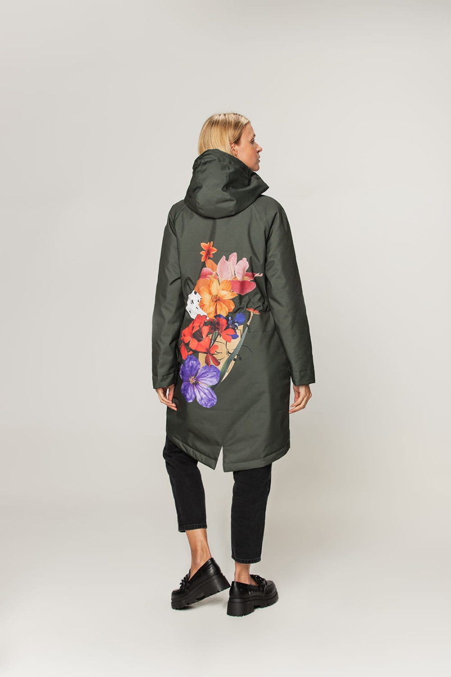 Kurtka parka zimowa - Verde