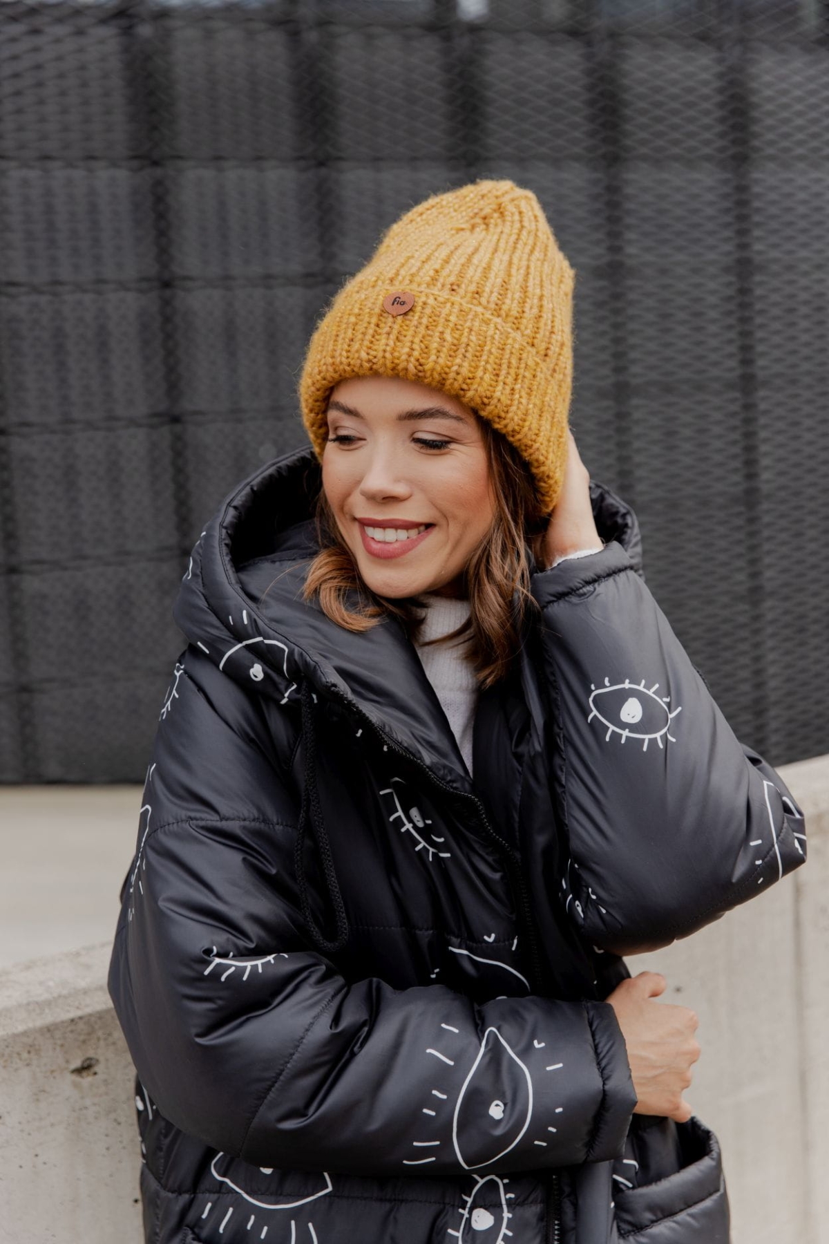 Czapka Wooly - Yellow