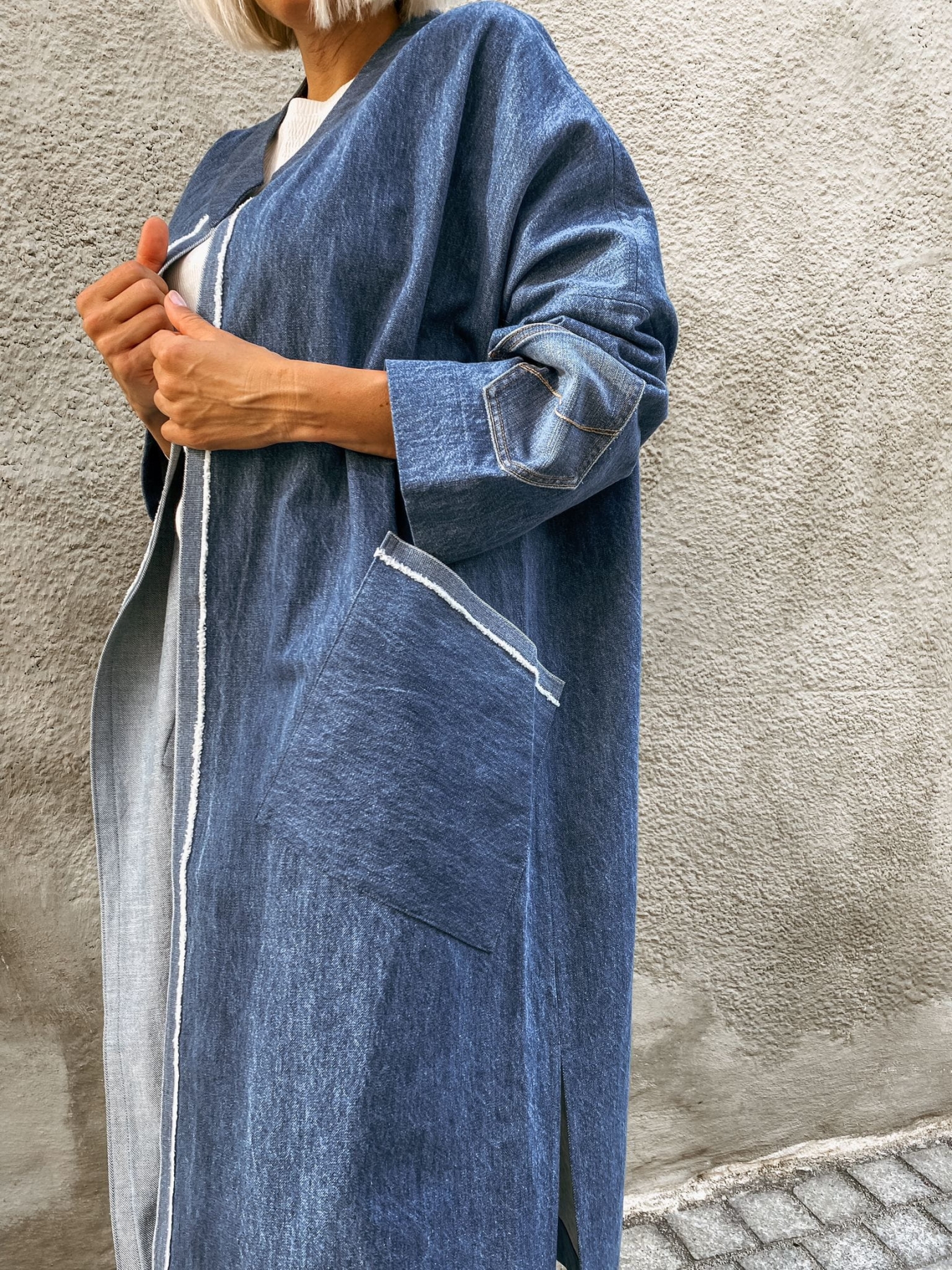 Płaszcz Emmy- Jeans granatowy