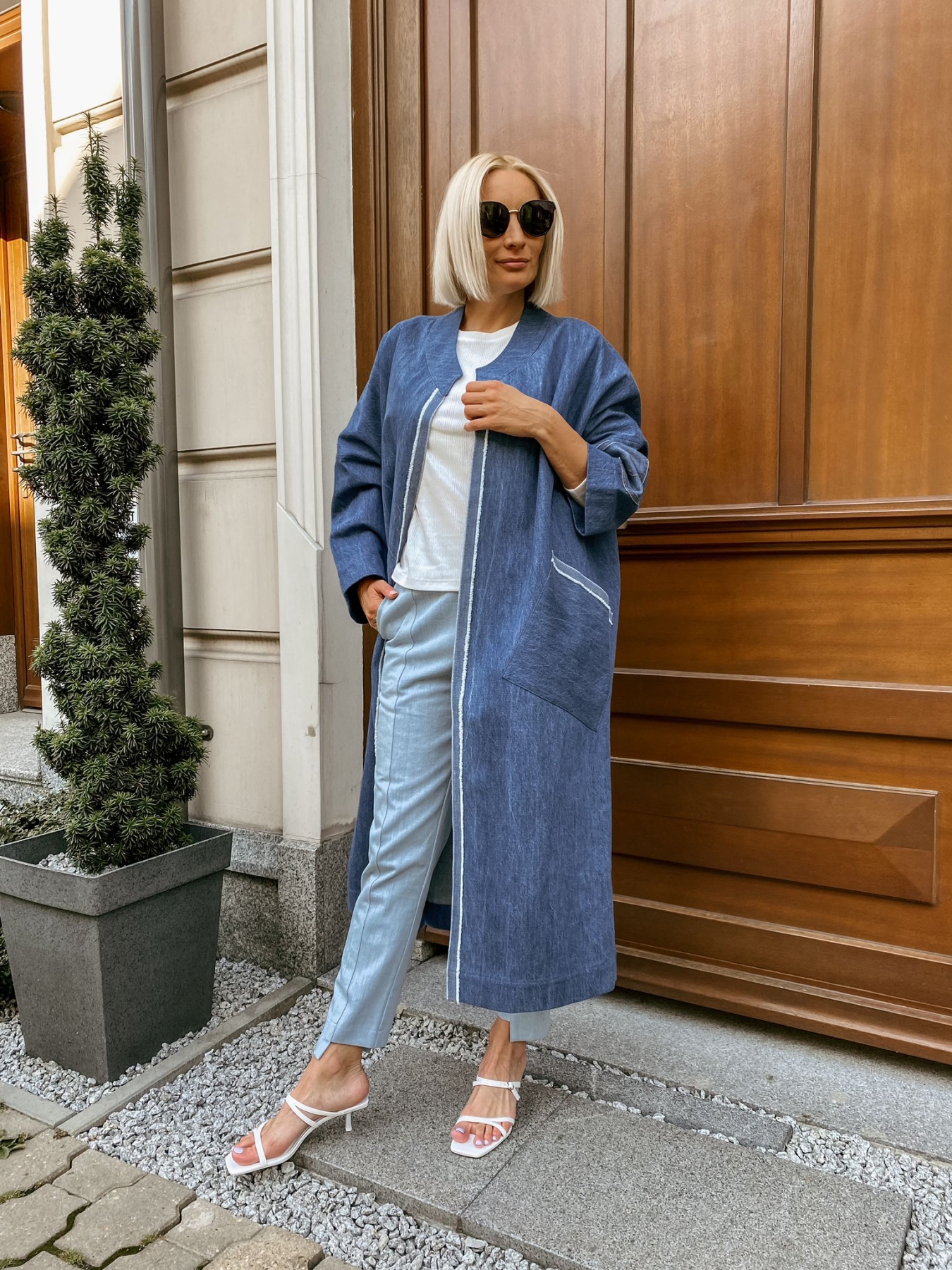 Płaszcz Emmy- Jeans granatowy