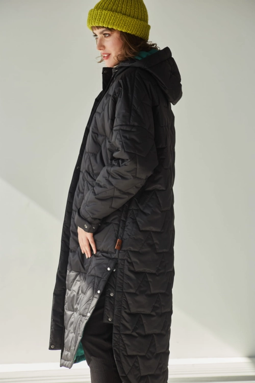 Peleryna Zimowa Pikowana - Black