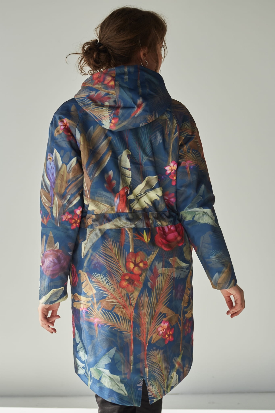 Kurtka parka zimowa - papugi