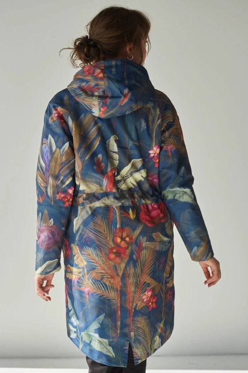 Kurtka parka zimowa - papugi