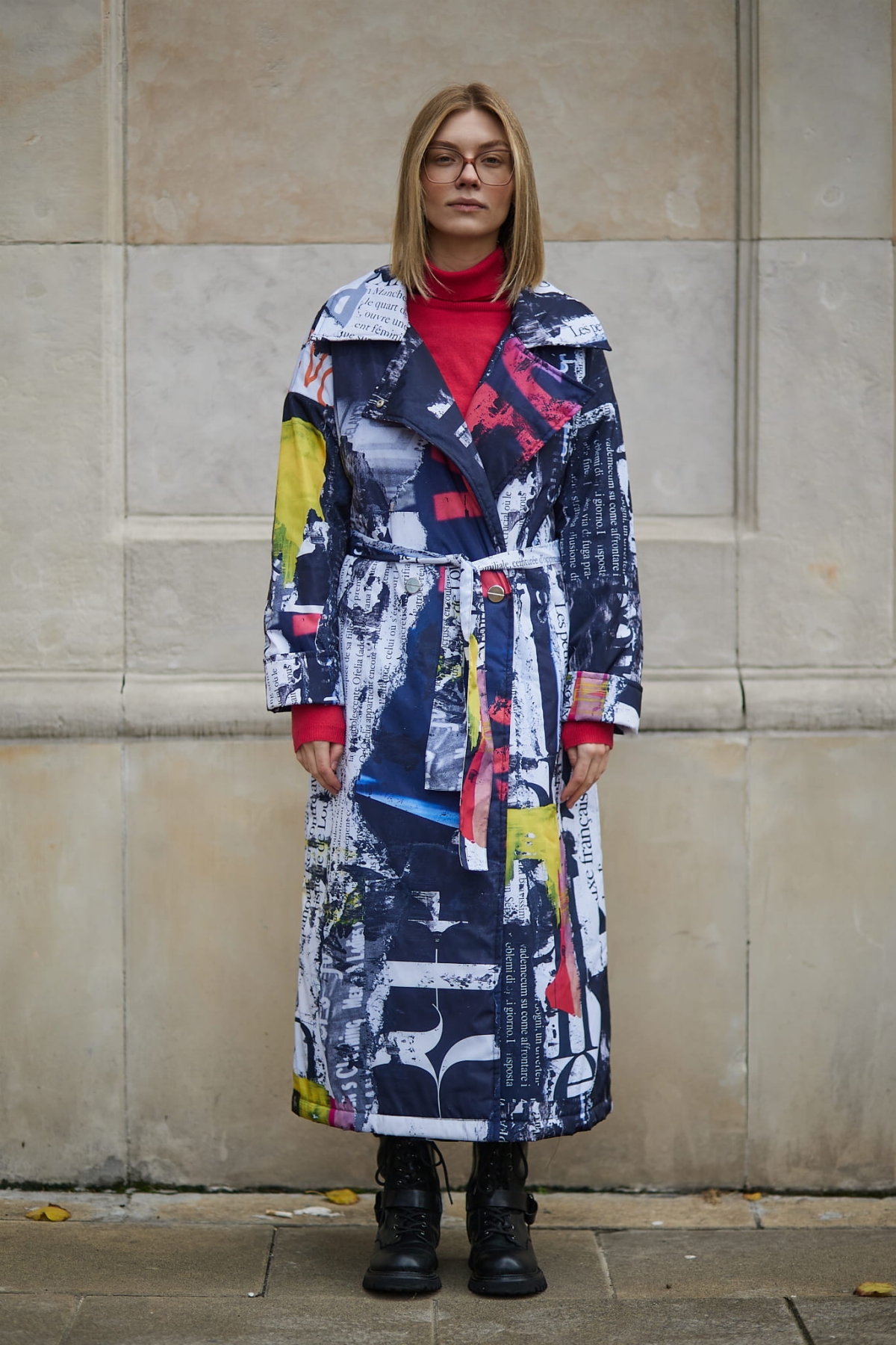 Płaszcz Vanita- Ortalion Kolaż