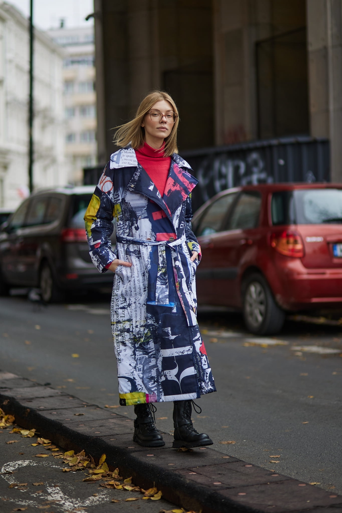 Płaszcz Vanita- Ortalion Kolaż