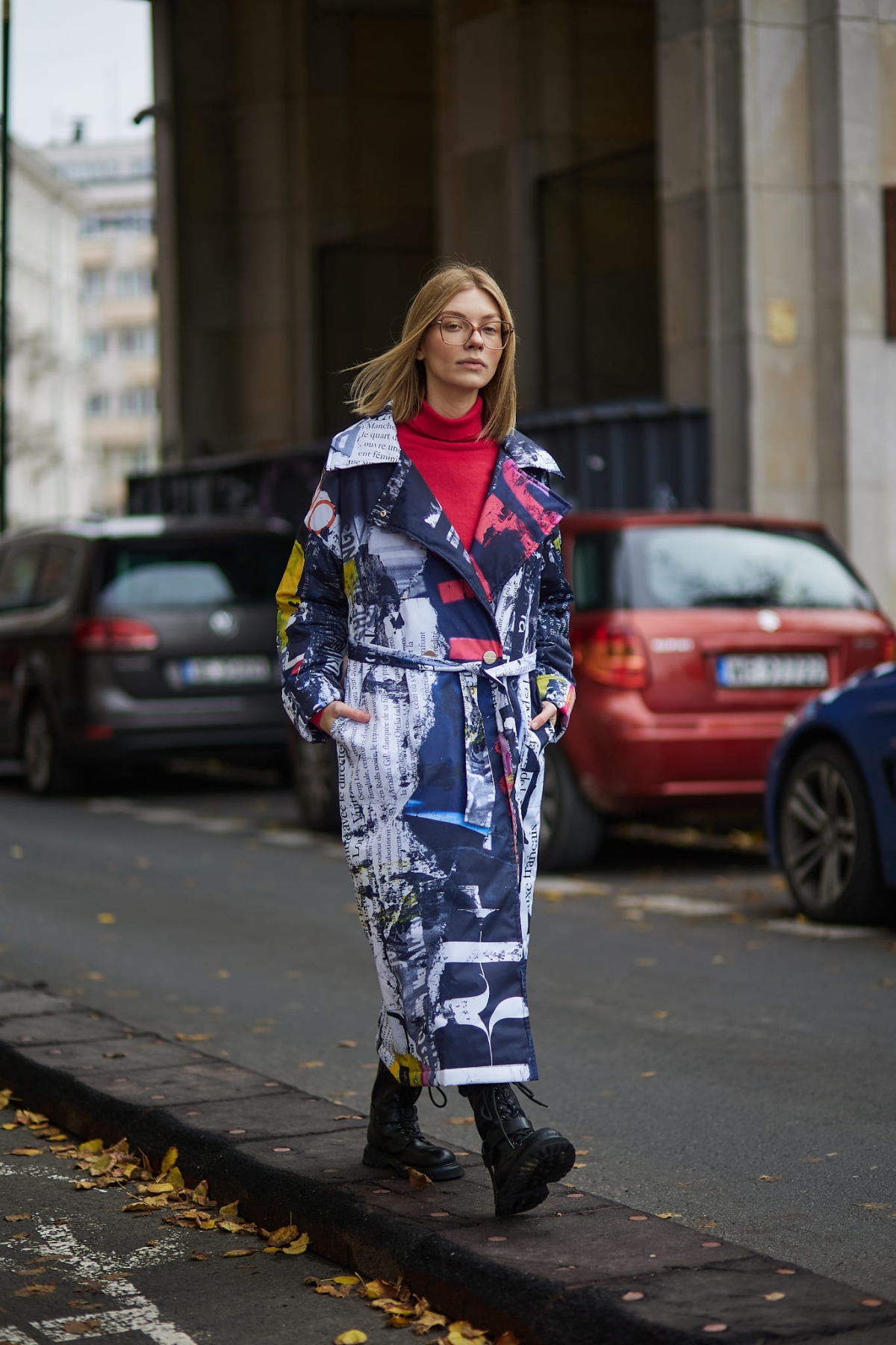 Płaszcz Vanita- Ortalion Kolaż