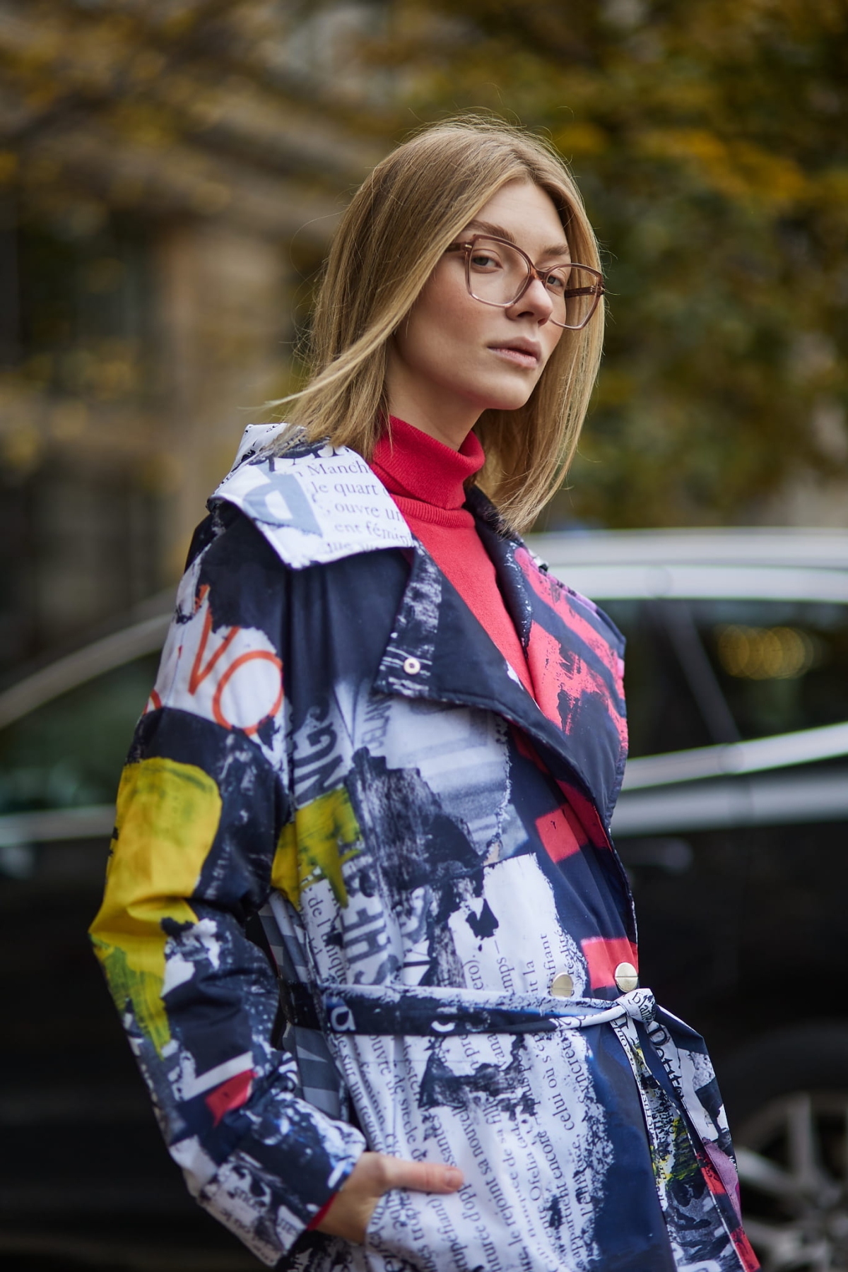 Płaszcz Vanita- Ortalion Kolaż