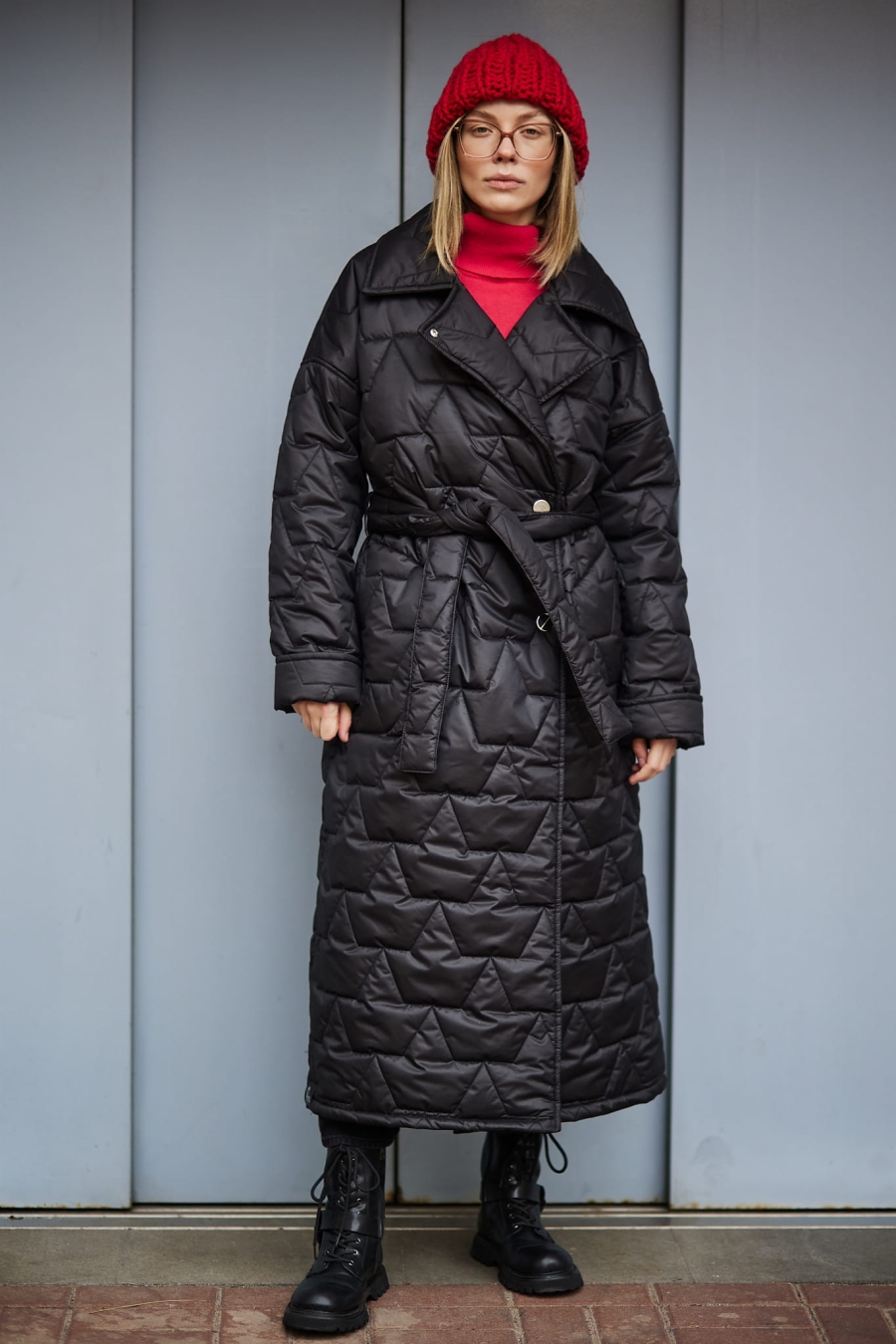 Płaszcz Vanita- Pikowany czarny