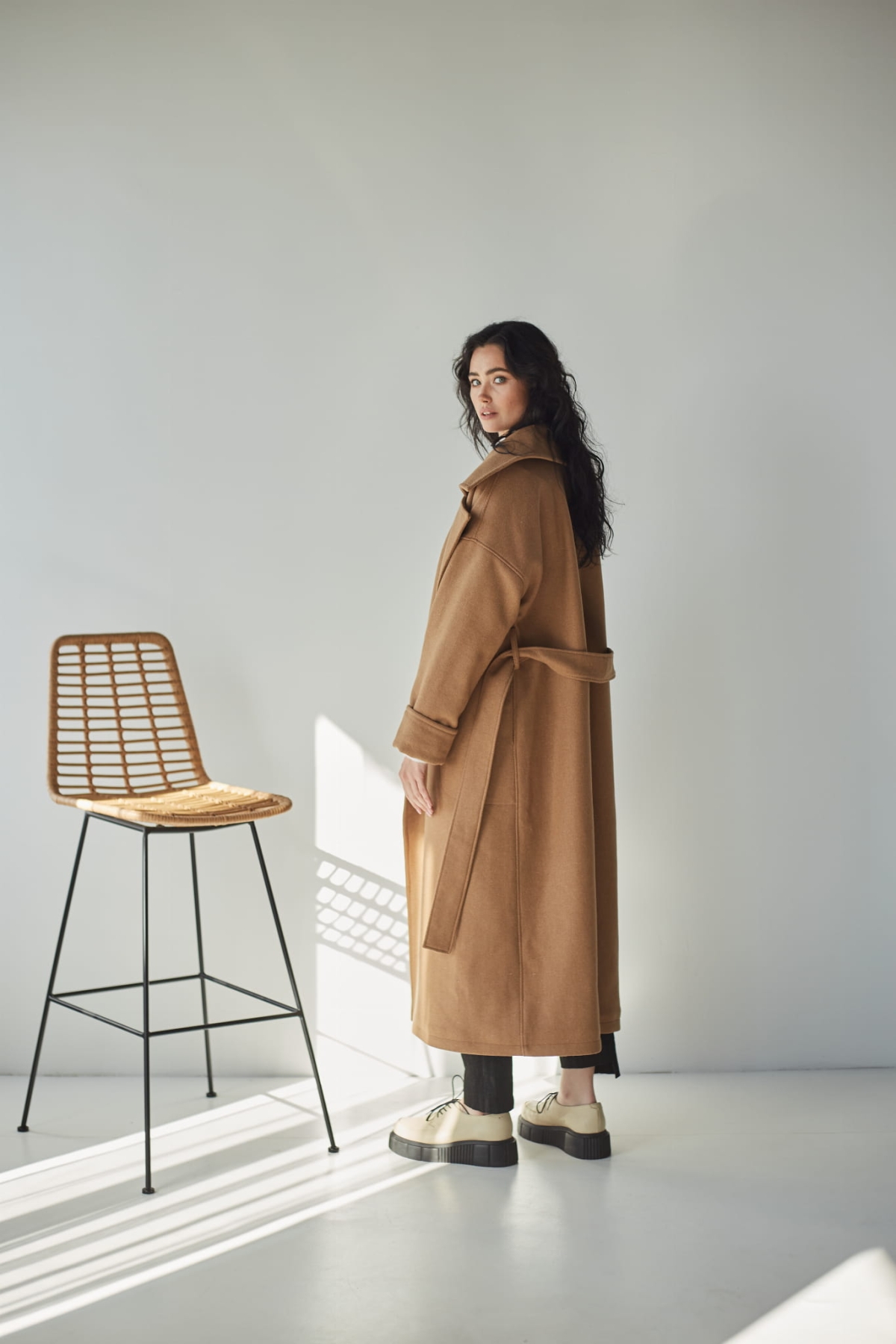 Płaszcz Wełniany Vanita- Camel