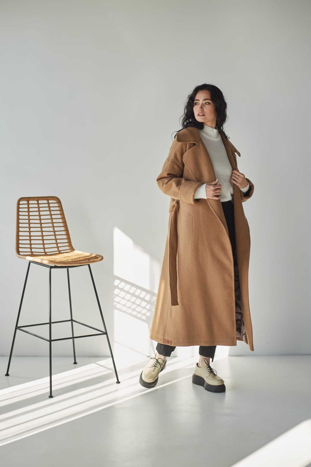 Płaszcz Wełniany Vanita- Camel