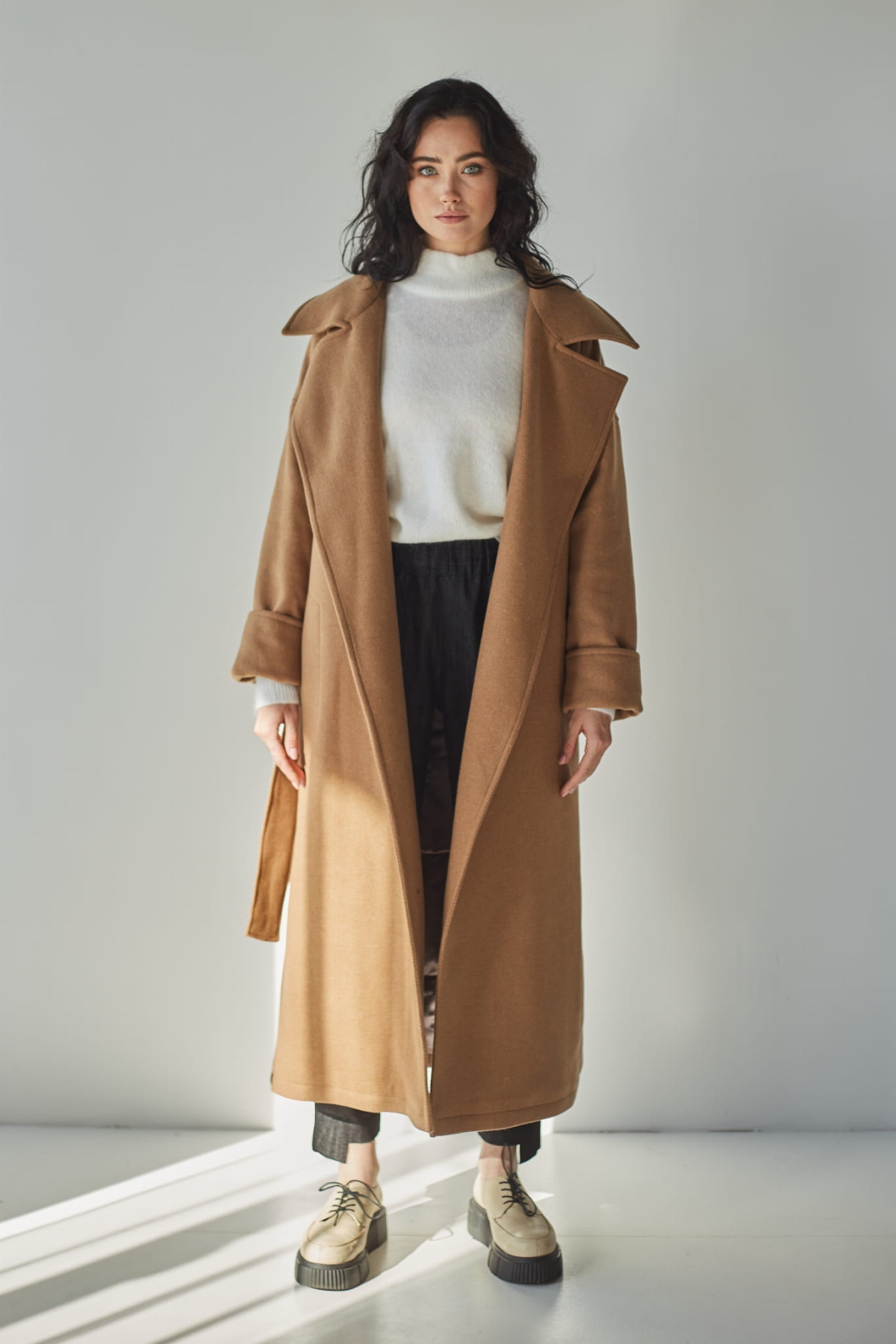 Płaszcz Wełniany Vanita- Camel