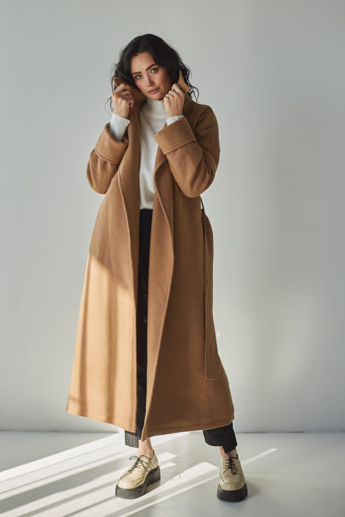 Płaszcz Wełniany Vanita- Camel