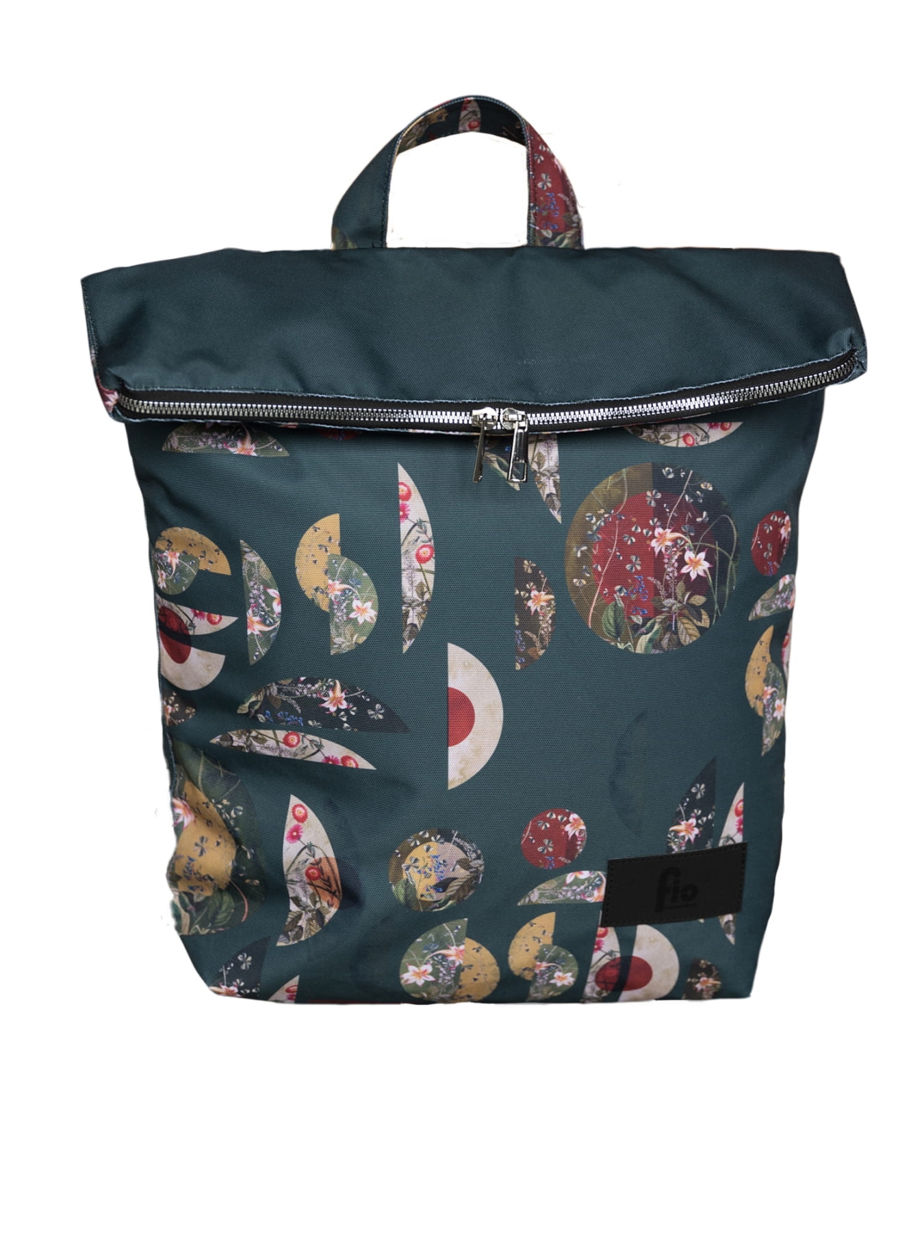 Plecak Miejski Premium Zielnik z Autorskim Wzorem i Kominem